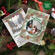 Rustieke kerstfoto Yuletide Groet