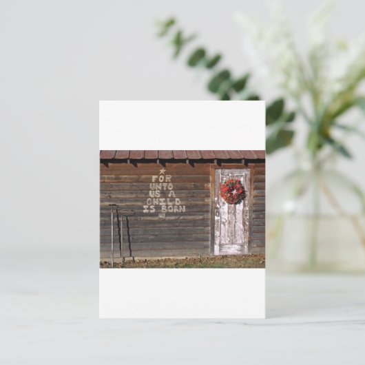 Rustieke kerstgraffiti feestdagenkaart (Staand voorkant)