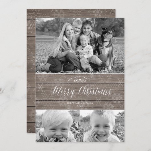 Rustieke kerstkaart (Voorkant / Achterkant)