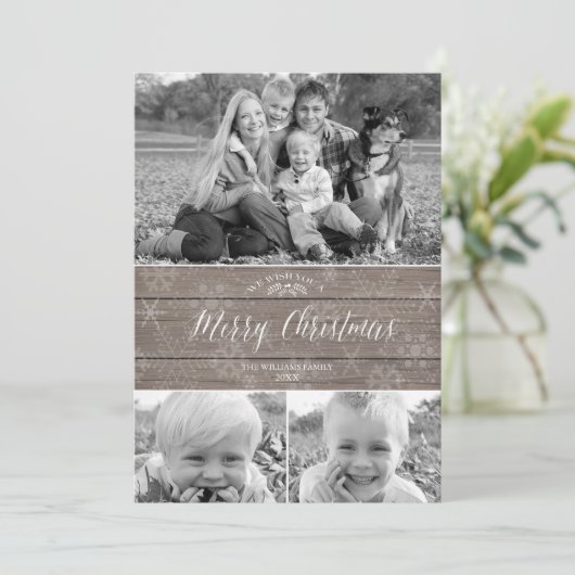 Rustieke kerstkaart (Staand voorkant)