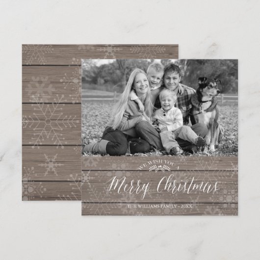 Rustieke kerstkaart (Voorkant / Achterkant)