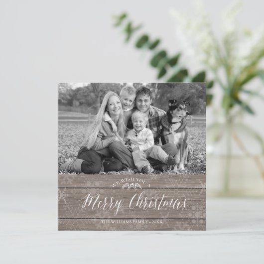 Rustieke kerstkaart (Staand voorkant)