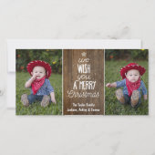 Rustieke kerstkaart - Vrolijk kerstfeest (Voorkant)