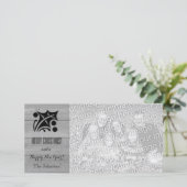 Rustieke kerstkaarten met aangepast afbeelding feestdagenkaart (Staand voorkant)