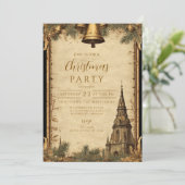 Rustieke kerstklokken kaart (Staand voorkant)