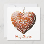 Rustieke kerstkoekje versierd met traditionele feestdagenkaart (Voorkant)