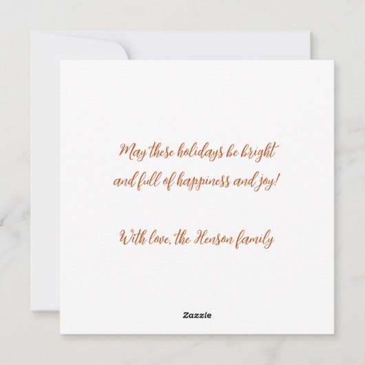 Rustieke kerstkoekje versierd met traditionele feestdagenkaart (Achterkant)