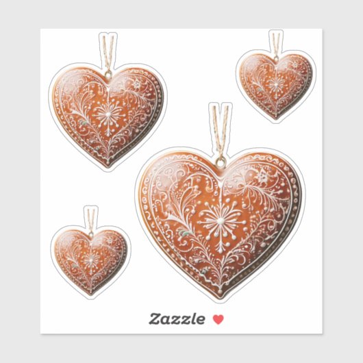 Rustieke kerstkoekje versierd met traditionele sticker (Vel)