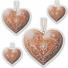 Rustieke kerstkoekje versierd met traditionele sticker