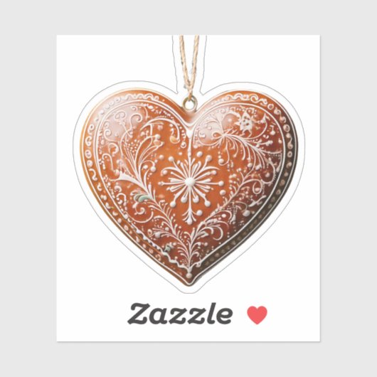 Rustieke kerstkoekje versierd met traditionele sticker (Vel)