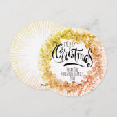 Rustieke kerstkrans Eucalyptus winterbladeren Feestdagenkaart (Voorkant / Achterkant)