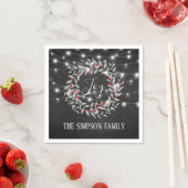 Rustieke Kerstkrans met Feestelijke Sfeer Servetten (Insitu)
