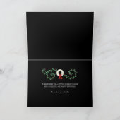 Rustieke Kerstkrans Rood Geruit Familie Feestdagen Kaart (Binnen)