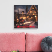 Rustieke Kerstmagie Canvas Afdruk (Insitu (Woonkamer))