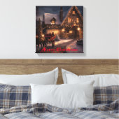 Rustieke Kerstmagie Canvas Afdruk (Insitu (Slaapkamer))