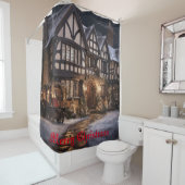 Rustieke Kerstmagie Douchegordijn (In situ)