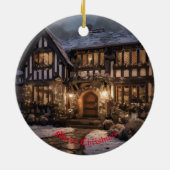 Rustieke Kerstmagie Keramisch Ornament (Achterkant)