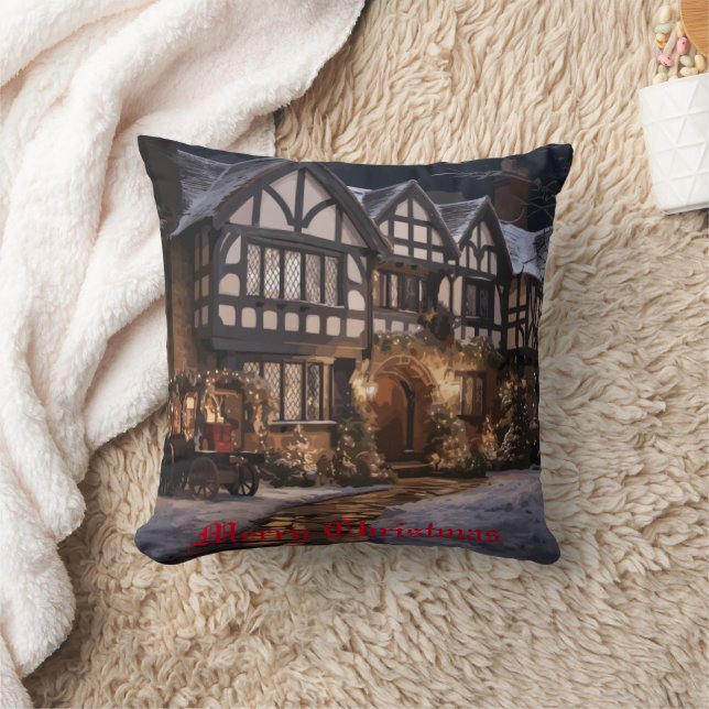 Rustieke Kerstmagie Kussen (Deken)