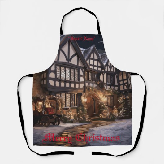 Rustieke Kerstmagie Schort (Voorkant)