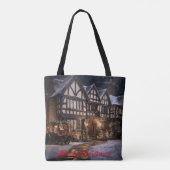 Rustieke Kerstmagie Tote Bag (Achterkant)