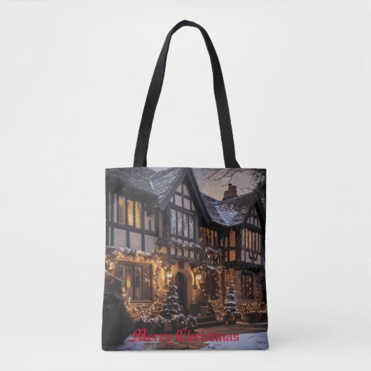 Rustieke Kerstmagie Tote Bag (Voorkant)