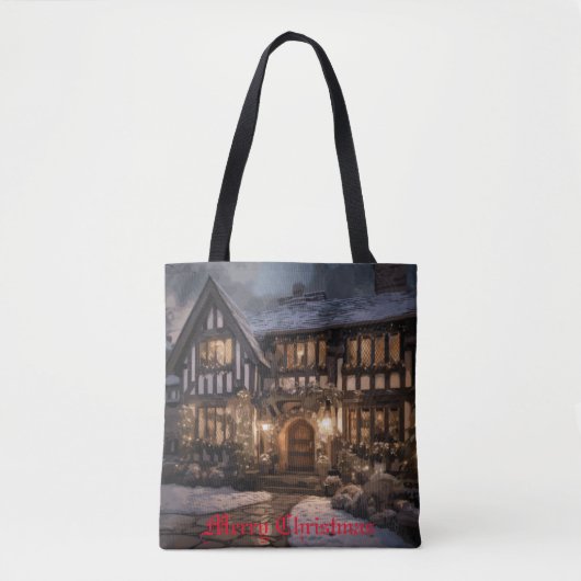 Rustieke Kerstmagie Tote Bag (Voorkant)