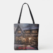 Rustieke Kerstmagie Tote Bag (Achterkant)