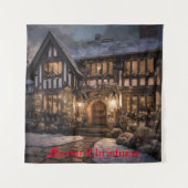 Rustieke Kerstmagie Wandkleed (Voorkant)