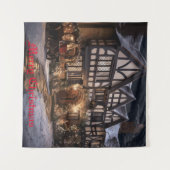 Rustieke Kerstmagie Wandkleed (Voorkant (horizontaal))