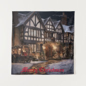 Rustieke Kerstmagie Wandkleed (Voorkant)