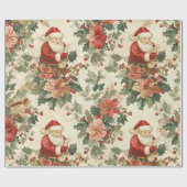 rustieke kerstman cadeaupapier (Vlak)