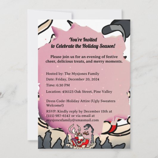 Rustieke Kerstman in Sleigh met Lantaarn Kaart (Voorkant)