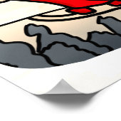 Rustieke Kerstman in Sleigh met Lantaarn Poster (Hoek)