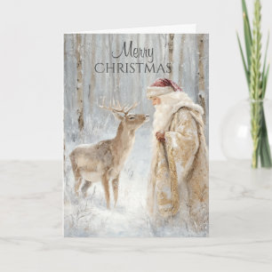 Rustieke Kerstman Kerstmis Kaart