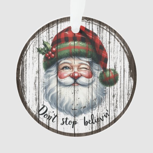 Rustieke Kerstman Ornament (voorkant)