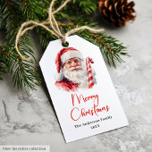 Rustieke Kerstman Traditionele Rode Witte Cadeauta Cadeaulabel