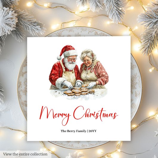 Rustieke Kerstman Vintage Festieve Servetten
