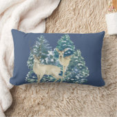 Rustieke Kerstmis Besneeuwde Bos Herten Decoratie Kussen (Deken)