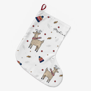 Rustieke Kerstmis Boho gepersonaliseerd Grote Kerstsok