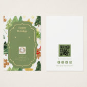 Rustieke Kerstmis Bos Sieraden Display TMF26 Visitekaartje (Voorkant /achterkant)