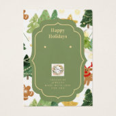 Rustieke Kerstmis Bos Sieraden Display TMF26 Visitekaartje (Voorkant)