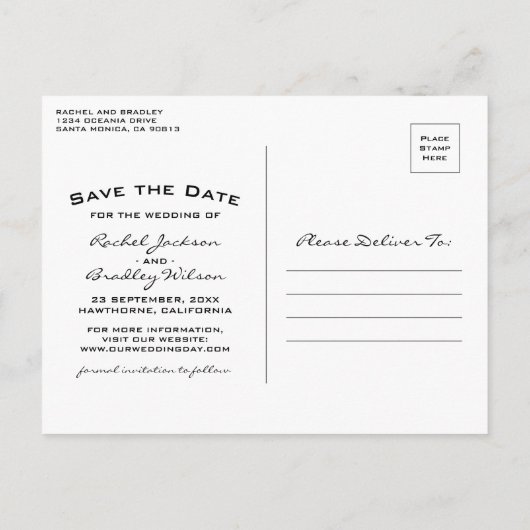 Rustieke Kerstmis Bruiloft Save the Date Aankondigingskaart (Achterkant)