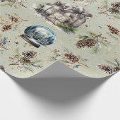 Rustieke Kerstmis Cadeaupapier (Hoek)