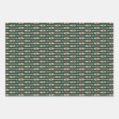 Rustieke Kerstmis Camping en Vist Inpakpapier Vel (Voorkant 2)