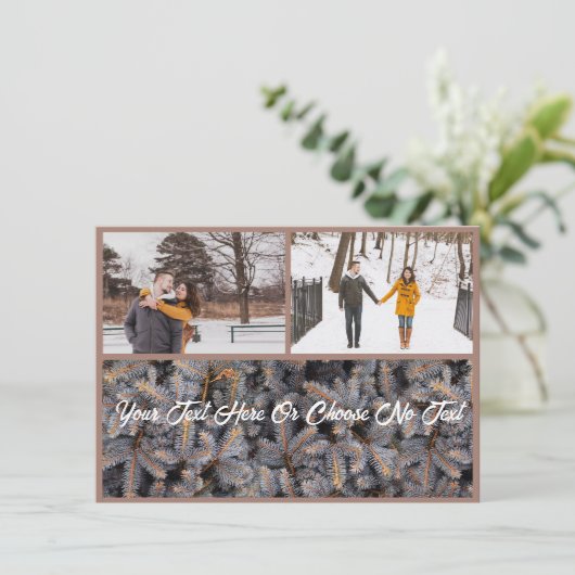 Rustieke Kerstmis Elegante Winter Solstice Woodlan Feestdagenkaart (Staand voorkant)