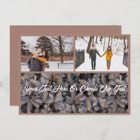 Rustieke Kerstmis Elegante Winter Solstice Woodlan Feestdagenkaart (Voorkant / Achterkant)