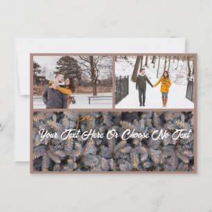 Rustieke Kerstmis Elegante Winter Solstice Woodlan Feestdagenkaart