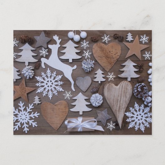 Rustieke Kerstmis Feestdagenkaart (Voorkant)