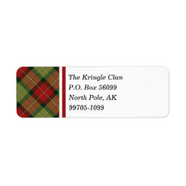 Rustieke Kerstmis Plaid Etiket