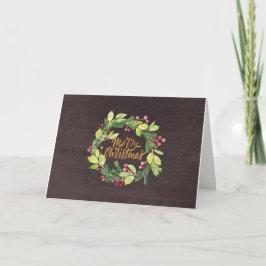 Rustieke Kerstmis van de Kroon Feestdagen Kaart